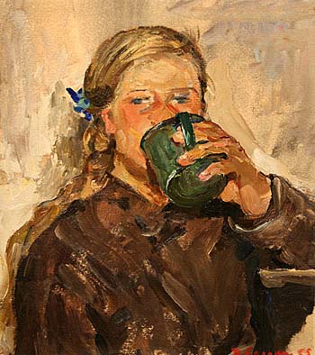 Drinking girl.1957