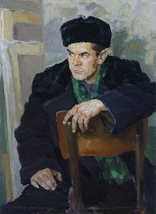 Portrait of the painter Chulkov. 1957
