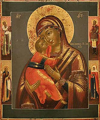 23. The Holy Virgin of  Wladimir. 18th century.