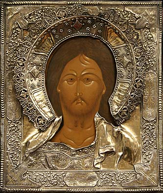 59. The Pantocrator. Begin 19th century. Silver cover, Moscow 1847