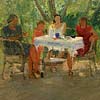 Pochitalov, Vasili V., Moscow, In the Garden at the Table.1940